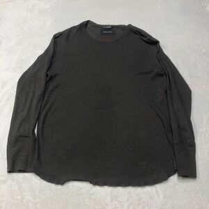 Wings + Horns Charcoal Gray Long Sleeve Shirt Men's Sz Large‎ Made In Canada
